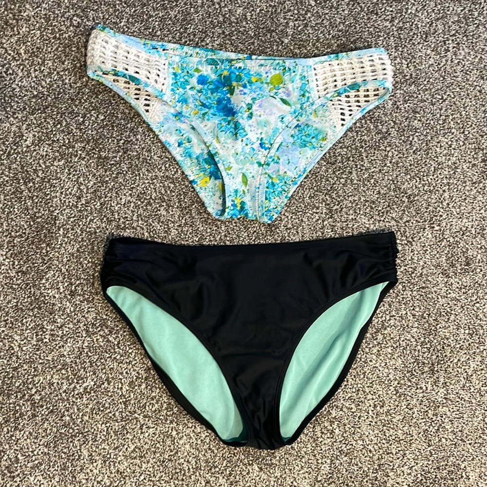 2/$25 Swim Bikini Bottoms from Athleta and Victoria's Secret in Sz Large